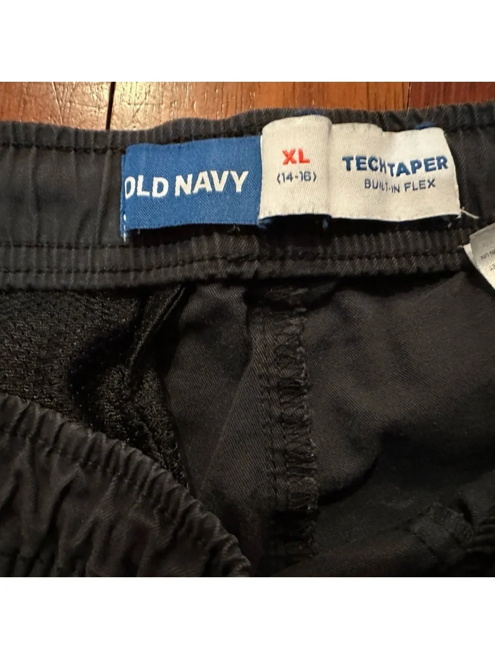 Old Navy Boys Black Drawstring Cargo Pants XL 14/16